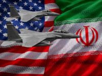علم إيران والولايات المتحدة الامريكية تعبر عن المفاوضات الجارية بين طهران وواشنطن.