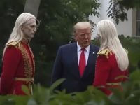 trump meets aliens