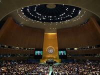 Antonio Guterres Secretary-General of the United Nations speaks during the General Debate of the 73rd session of the General Assembly at the United Nations in New York September 25, 2018. 
TIMOTHY A. CLARY / AFP