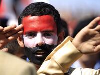 A Yemeni man takes part in a demonstration calling for the Saudi-led coalition's blockade to be lifted in the rebel-held capital Sanaa. 

The coalition shut down Yemen's borders on Nov. 6 in response to a missile attack by Houthi rebels that was intercepted near Riyadh airport.

(MOHAMMED HUWAIS / AFP)