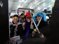 Saudi girls pose for a group picture as they attend the first ever Comic-Con Arabia event held in the capital Riyadh on November 25, 2017. 
(FAYEZ NURELDINE / AFP)