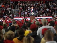 During a political rally in Mississippi on Tuesday night, Trump mockingly mimicked Ford, claiming her allegations against Kavanaugh lacked sufficient detail. (Scott Olson/Getty Images/AFP)