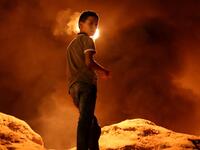 A Palestinian protester from a group calling themselves the "night confusion units"  (ipnotglobal/Fadi Thabet)