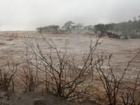 37 schoolchildren and 7 teachers were caught in a gushing stream as sudden torrential rainstorm flooded the area (Twitter)
