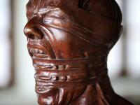 A picture taken at the Museum of Modern Art in Kuwait City on October 4, 2018, shows a sculpture by Kuwaiti artist Sami Mohammed. 
Yasser Al-Zayyat / AFP