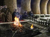 Members of an Iraqi clan gather inside a straw tent in the town of Mishkhab, south of Najaf on November 15, 2018. 
Haidar HAMDANI / AFP