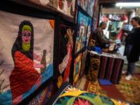 This picture shows tapestries hanging on the wall of a shop in Khayamiya Street, or the Street of Tent-makers, in the old city of the Egyptian capital Cairo. 
Mohamed el-Shahed / AFP