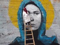 Artwork by the Jordanian artist Rawa in Wadi abdoun (Instagram) 