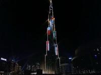 غياب علم قطر من احفالات الليزر على أسطح برج خليفة في دبي