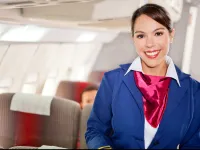 Smiling air hostess