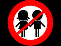 no holding hands sign 