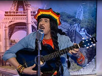 Emirati singer of indeterminable age, Abdullah Bilkhair, has a string of YouTube music videos. He channels Bob Marley in this one warbling "Buffalo Soldier". Online reviews generally panned the performance, 226 likes to 935 dislikes! You can't help but stare. (link: https://youtu.be/JH4B_cZsBmY)