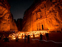 Petra by night