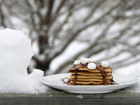 snow pancakes