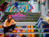 mar mikael beirut hipsters unicycle staircase 
