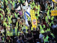 Yellow Vest protests have started in Israel against a series of prices increase. (Twitter)