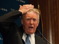 Much has been written about Donald Trump’s peculiar hairstyle, the kind of puffy, dyed comb-over  (Shutterstock)