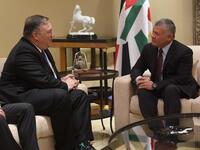 US Secretary of State Mike Pompeo (L) meets with King Abdullah of Jordan (R) during his visit to Amman on January 8, 2019.
ANDREW CABALLERO-REYNOLDS / POOL / AFP