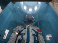 A picture taken on January 11, 2019 shows exhibitions items at the space museum located in Saint Paraskeva church in Pereyaslav-Khmelnytsky, a small town some 80 kilometers southeast of Kiev.
ALEKSEY FILIPPOV / AFP