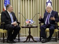 US Secretary of State Mike Pompeo (L) and Israeli President Reuven Rivlin meet in Jerusalem on March 21, 2019. 
JIM YOUNG / POOL / AFP