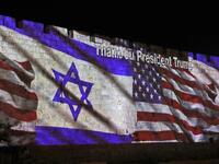 The Israeli and United States flags are projected on the walls of the ramparts of Jerusalem's Old City, to mark the opening of the new US embassy on May 14, 2018. (AFP/ File Photo)