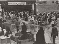 An open market in downtown Dubai, ca. 1960s