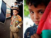Palestinian children, Syrian children in military flares