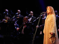 The legendary singer Fairuz made an appearance  for all her fans gathered in Amsterdam, during the
 "Netherlands Music and Arts Festival."