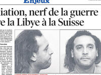 هانيبال- في عام 2008 قامت الشرطة السويسرية باعتقاله مع وزوجته بعد أن اتهمهما خادماهما بتعذيبهما.