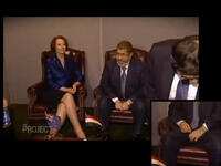 Morsi scratches his balls in a meeting with Australia's PM