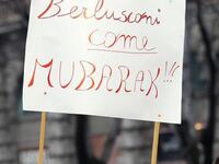 The Italian leader compared to the Egyptian leader:  Berluscone is like Mubarak.