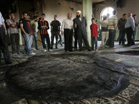 Arson attack on mosque near Ramallah defies any spirit of hope: the burning of a mosque early June by Israeli settlers
put paid to hopes for revolutionized thinking. This attack followed the evacuation of an illegal settler colony as part of their payback,  anti-government  'price-tag' campaign. 