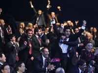 Members of the Qatari delegation celebrate following the official announcement of the 2022 World Cup host country at the FIFA headquarters in Zurich.