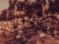 Hama then (1982) No Call for Prayer for 3 months after the massacre, as all mosques wiped out in the large scale destruction; today from Hama we get phone camera-coverage, that, while not  the best quality, speaks volumes for this long-silent town. 