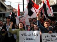 Damascus March 25 - At least 200 people march in Damascus , with reports of deaths for the first time in the capital. “Leave, go away Doctor cause we want to live!” Mocking his medical status in accordance to Arab deference to titles.