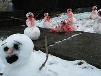 syria snowmen crisis war conflict