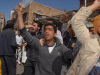 Dozens of Yemeni activists calling for the ouster of Yemen's President Ali Abdullah Saleh clash with the regime's supporters in Sanaa during protests.