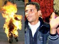 محمد بو عزيزي شاب تونسي قام بإضرام النار في نفسه احتجاجاً على مصادرة السلطات  لعربة كان يبيع عليها الخضار والفواكه، بعد ان صفعته شرطية وقالت له: ارحل (فأصبحت هذه الكلمة شعار الثورة للإطاحة بالرئيس التونسي وكذلك شعار الثورات العربية المتلاحقة).