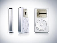 The original iPod, 2001: This first digital music player-  the forerunner to many copycats, as the MP3 players. 
This compact appendage blew the walk-man & the disc-man out of the water, and for many made running and gym sessions
with favorite playlists an altogether lighter experience. This mini Apple was a turning point for the music industry.