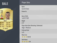 الجناح الويلزي غاريث بايل (ريال مدريد) بتقييم 90