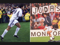 ألقت جماهير برشلونة رأس خنزير على النجم لويس فيغو رداً منها على انتقاله المثير للجدل صوب الغريم التقليدي ريال مدريد.