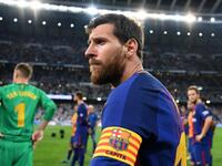 المهاجم الأرجنتيني ليونيل ميسي (برشلونة)