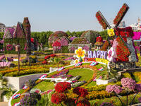 Dubai miracle garden contains more than 45 million flowers, that are combined to form amazing sculptures. (Shutterstock/ File Photo)