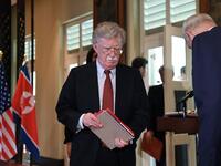 US National Security Advisor John Bolton arrives for a signing ceremony between North Korea's leader Kim Jong Un and US President Donald Trump during their historic US-North Korea summit, at the Capella Hotel on Sentosa island in Singapore on June 12, 2018. (SAUL LOEB / AFP)
