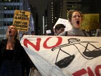 Protesters march from Union Square to Times Square in a demonstration against Supreme Court Nominee Brett Kavanaugh on October 6, 2018 in New York City. (Yana Paskova/Getty Images/AFP)