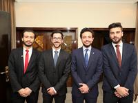 Crown Prince Al Hussein bin Abdullah II, meets with members of the Jordanian community in Bahrain and a group of Haqiq Initiative participants.
(Twitter/@RHCJO)
