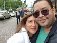 Egyptian actor Ahmed Rezik and his Moroccan wife Ahlam Muhssen