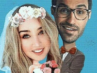 The couple met for the first time in the premiere of the film Harb Karmouz