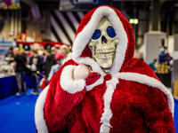 Cosplayer dressed as a skeleton wearing a Santa outfit (Shutterstock/File Photo)