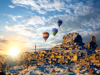 Hot air balloon flying over spectacular Cappadocia (Shutterstock/File Photo)